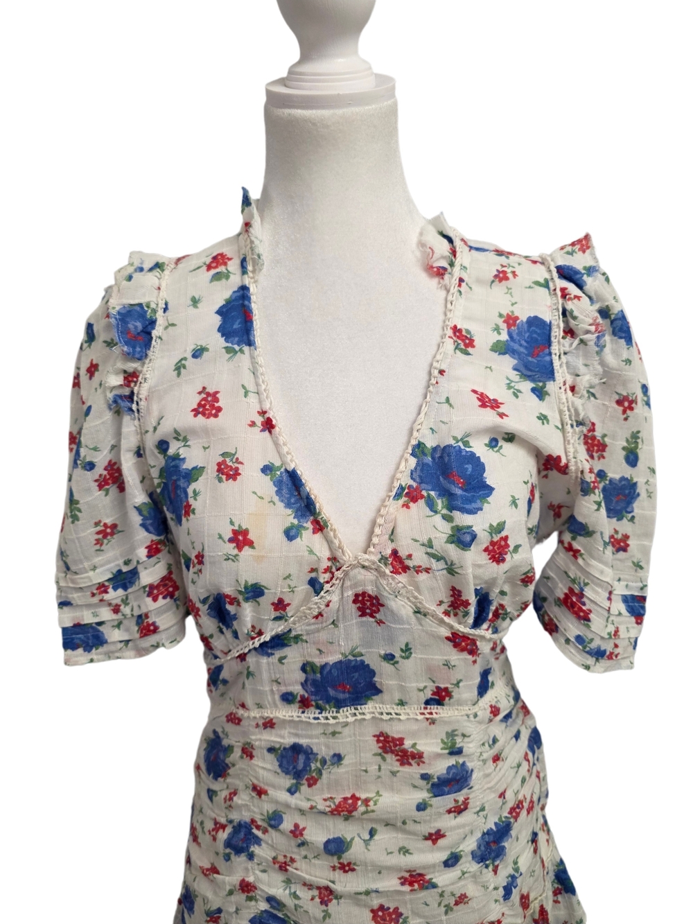 LoveShackFancy Arlo Floral Print dress Size 6 *With Stains* - Picture 4 of 16